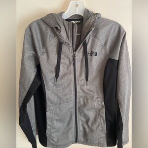 The North Face Gray Black Full Zip Hoodie Cardigan Jacket Hoodie Womens Large